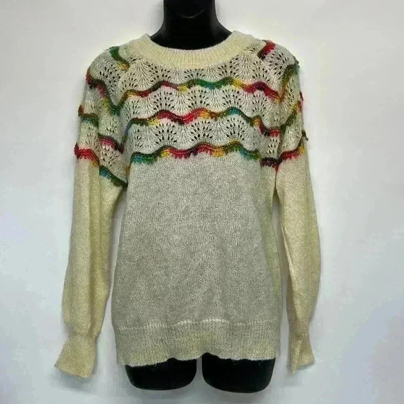 Small, medium andthewhy thin rainbow sweater, tie back - Picture 1 of 6